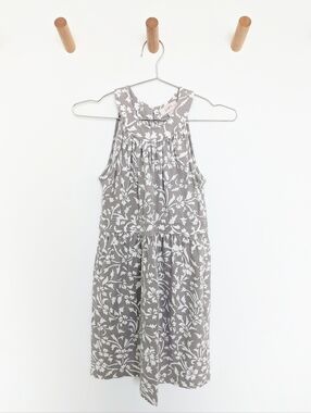 LOFT Grey Floral Halter Dress - Women's XS Petite